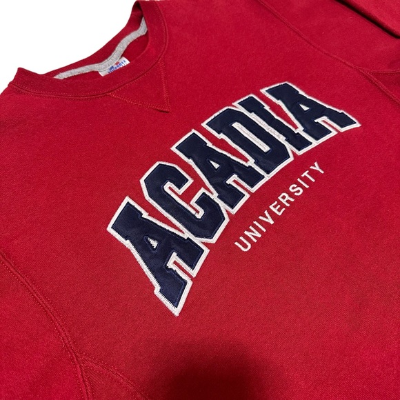 Acadia University Burgundy Crew Sweatshirt - Size Small - Picture 4 of 4